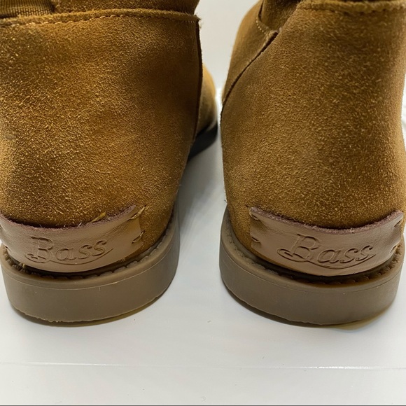 Bass Aria Brown Suede and Shearling Boots Size 8.5M - Picture 6 of 9